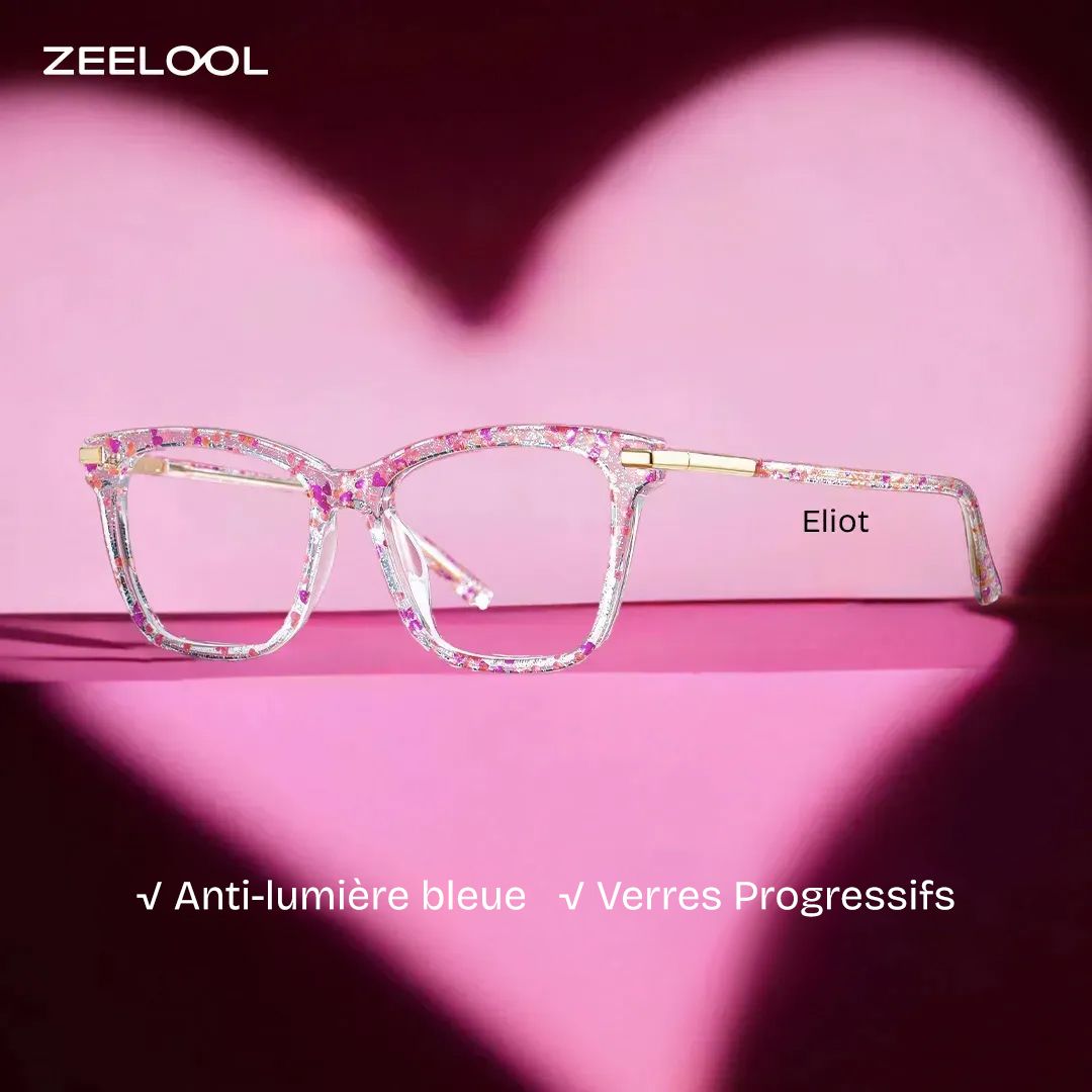 Eliot Rectangle Rose Lunettes1
