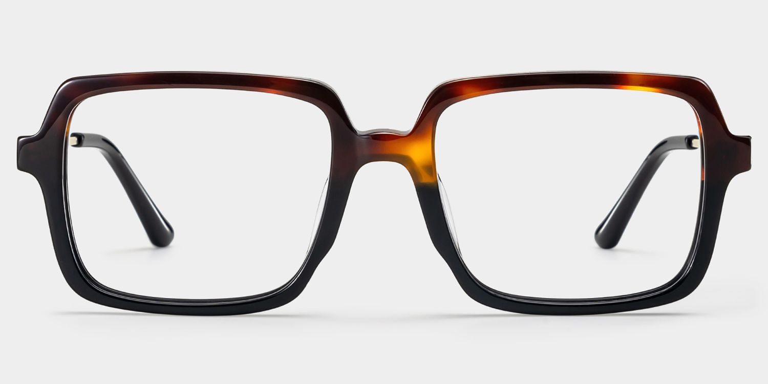 Beatrice Rectangulaire Bicolore Lunettes0