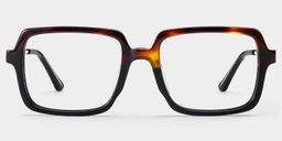 Beatrice Bicolore Rectangulaire lunettes0