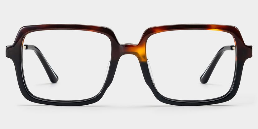 Beatrice Bicolore Rectangulaire lunettes