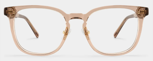 Hailey Carrées Acétate Beige Lunettes0