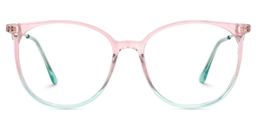 Chanty Rose et vert Ronde lunettes1