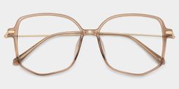 Payton Beige Géométrique lunettes1