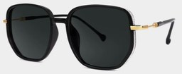 Joana Noir Géométrique lunettes de soleil1