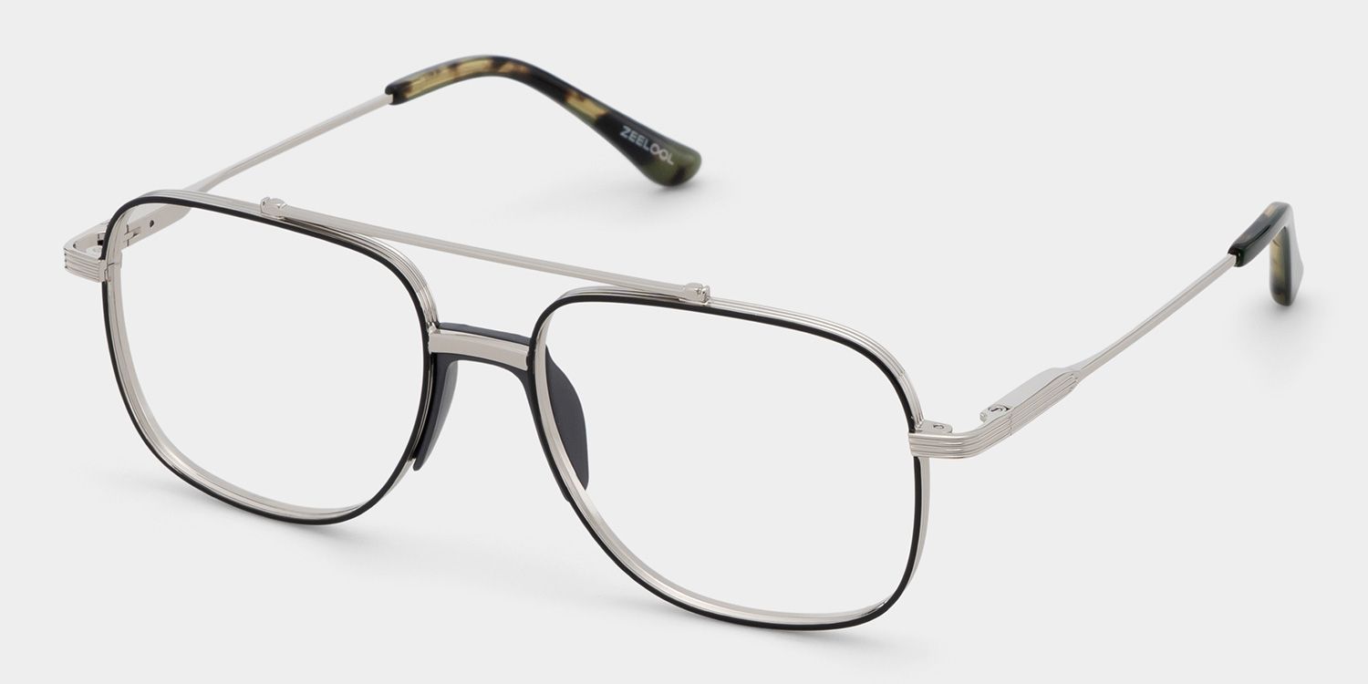 Poppy Noir Aviateur Lunettes2