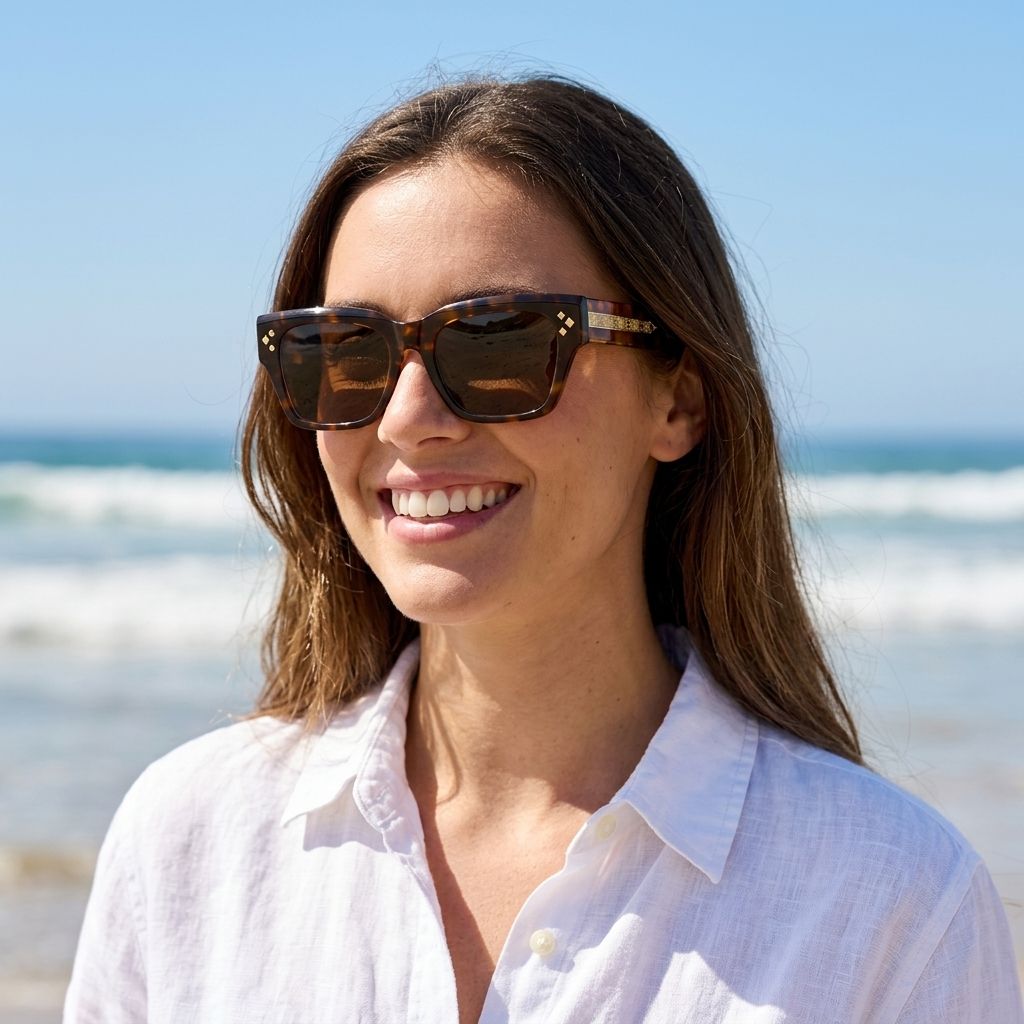 Marlowe Acetate Rectangle Tortue Lunettes de soleil à Monture | ZEELOOL FR6