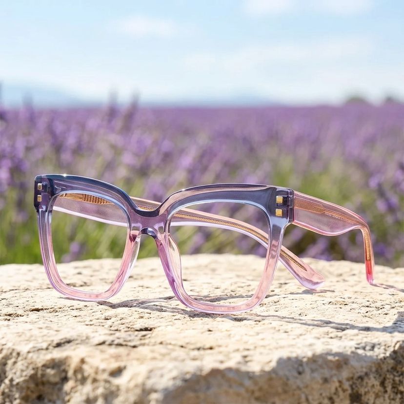 Minguela Gris Rose Carré lunettes