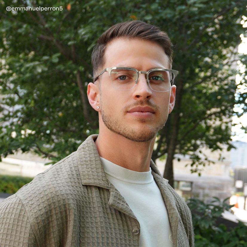 Peyton Argent Browline lunettes