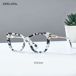 Victor Marbre Cat-eye lunettes3