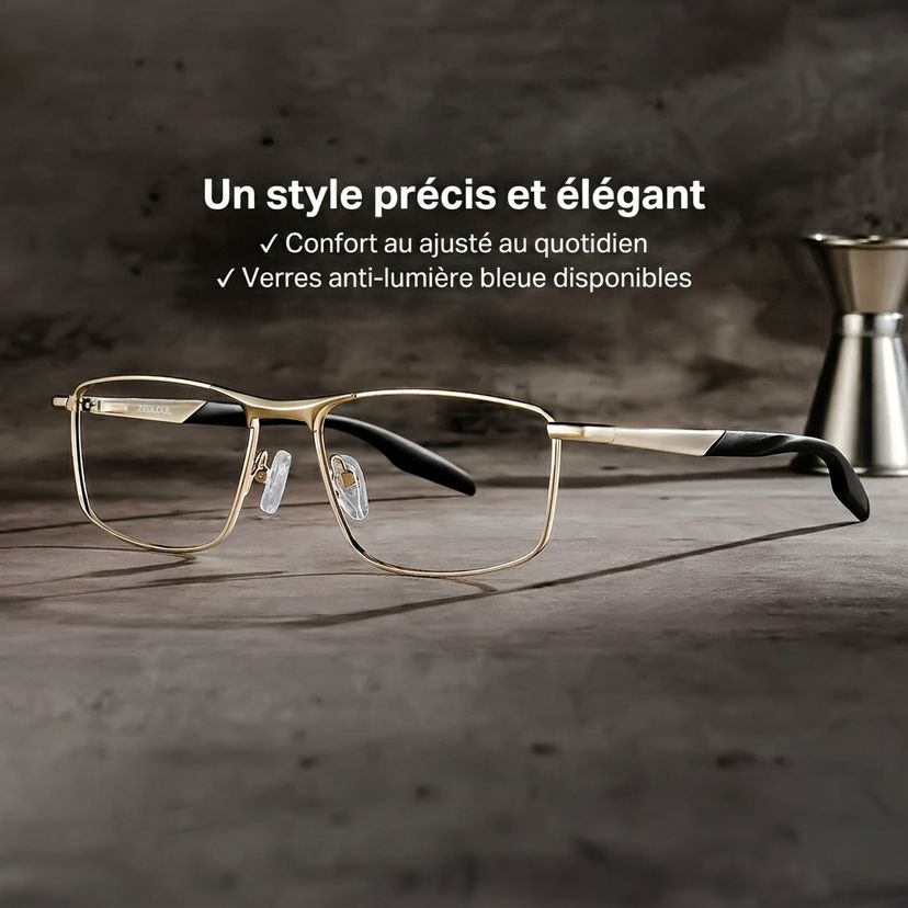 Scout Doré Rectangulaire lunettes