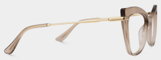 Indira Cat Eye Acétate Beige Lunettes2