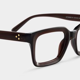 Marley Marron Foncé Rectangulaire lunettes5