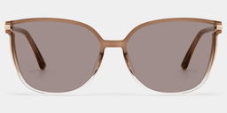 Rodz Marron Cristal Carré lunettes de soleil0