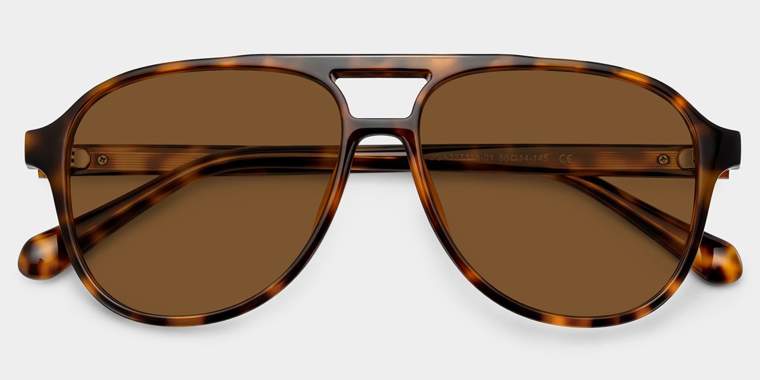 Luna Aviator Tortue Lunettes de soleil pour Femmes et Hommes | ZEELOOL FR1