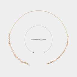 Chaînes de lunettes élégantes en pierre rose2