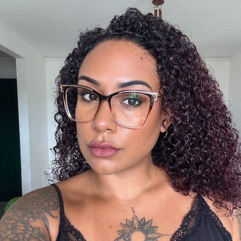 Krystle Noir-Marron Carré lunettes