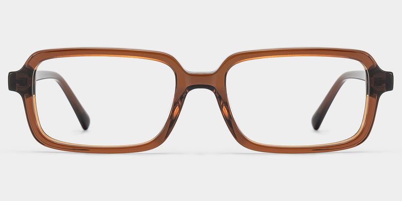 Danielle Marron Rectangulaire lunettes