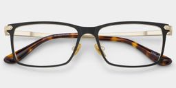Alexander Noir Rectangulaire lunettes1
