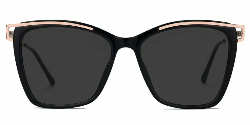 Krystle Noir Carré lunettes de soleil