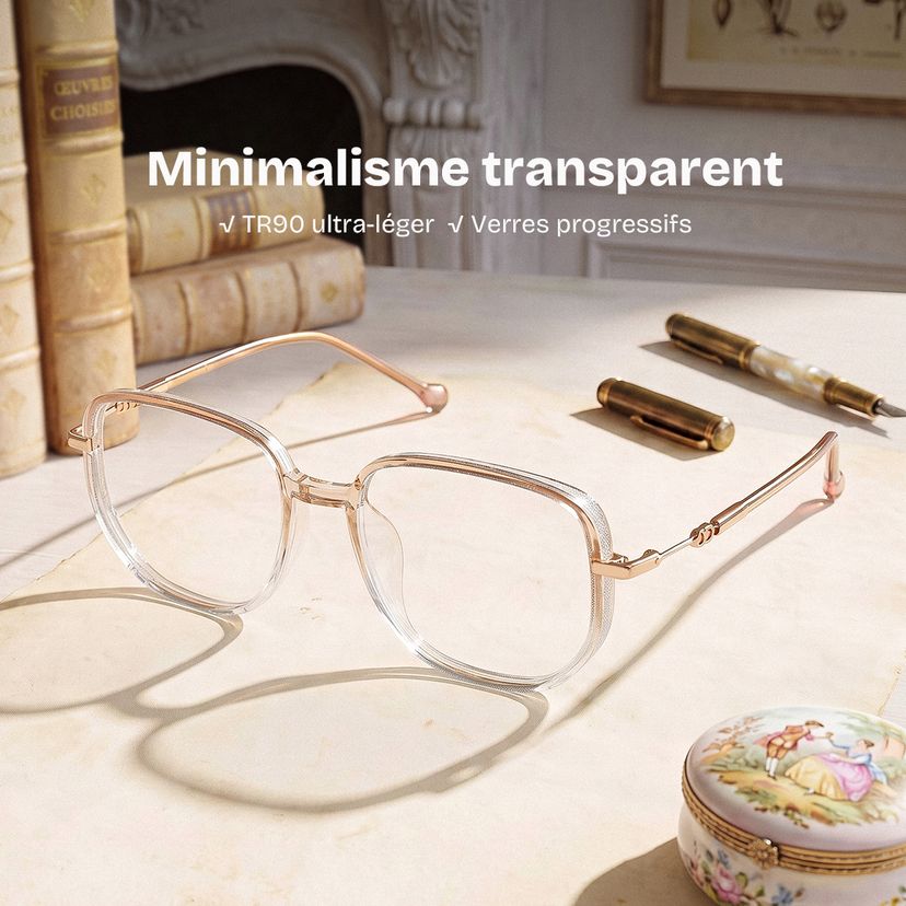 Joana Beige Géométrique lunettes