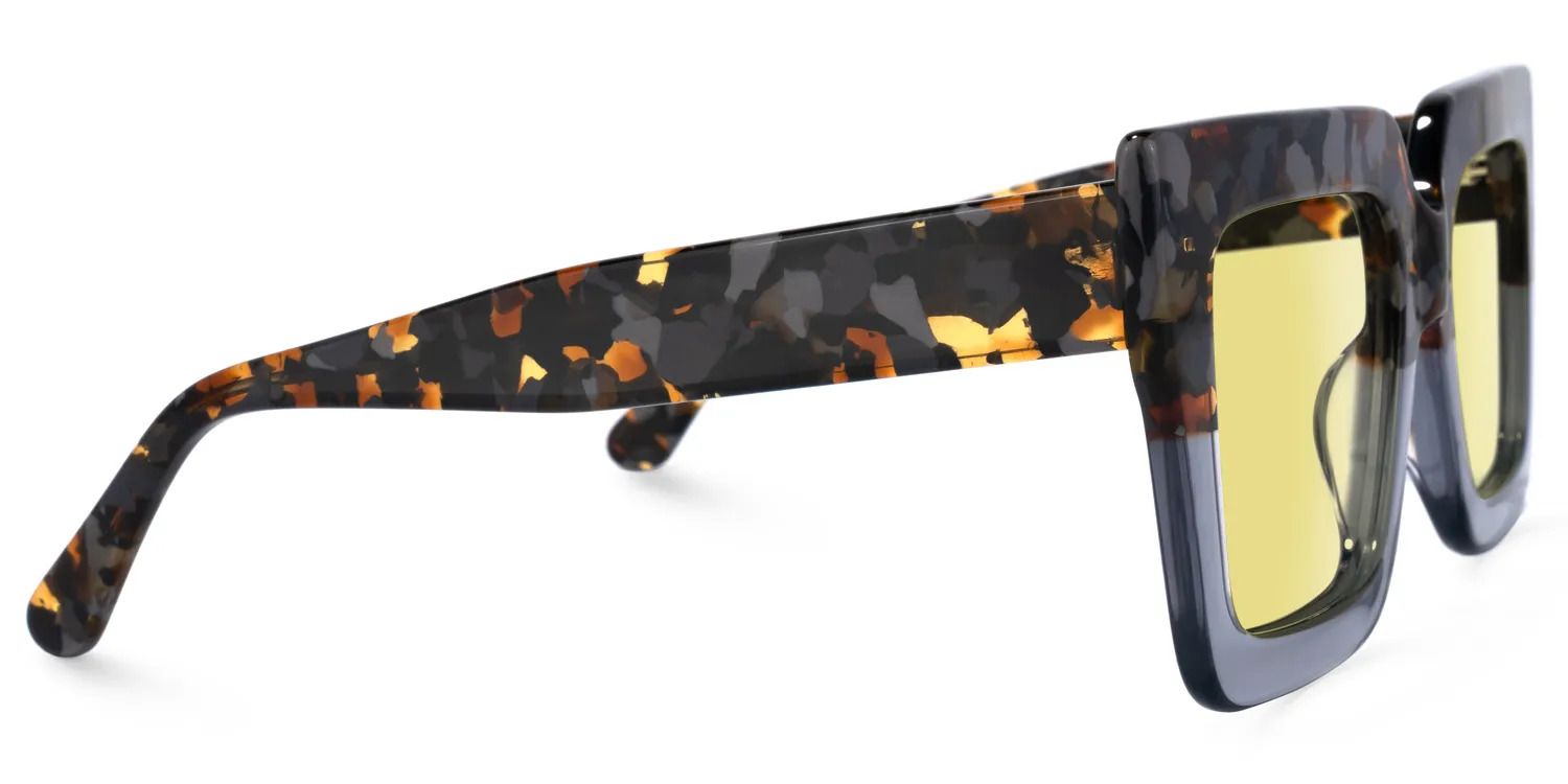 Brandon Square Gris Floral Lunettes de soleil pour Sublimer votre Visage | ZEELOOL FR2