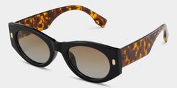 Reina Noir Géométrique lunettes de soleil2