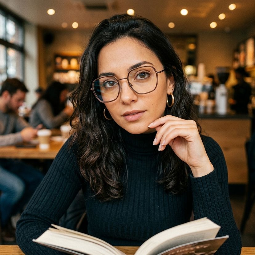 Arden Marron Géométrique lunettes