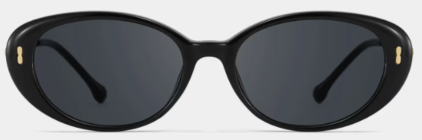 Blaire noir Ovale lunettes de soleil