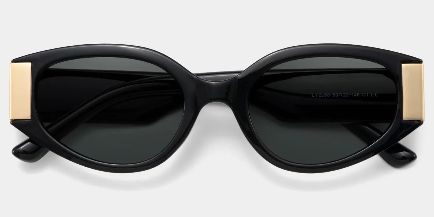 Lunettes de soleil de style Geometric Noir Silvia | ZEELOOL Découvrir ZEELOOL1