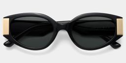 Silvia Noir Géométrique lunettes de soleil1