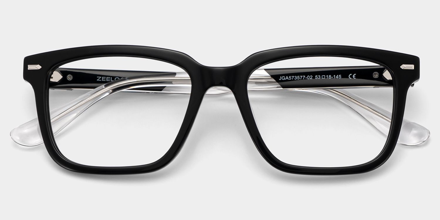 George Lunettes rectangulaires noires1