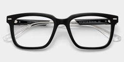 George Noir Rectangulaire lunettes1