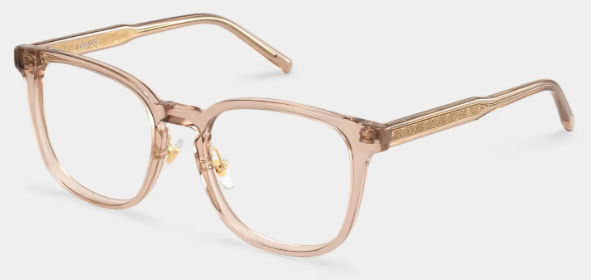 Hailey Carrées Acétate Beige Lunettes2