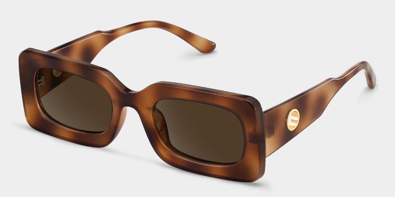 Ruby Rectangle Tortue Lunettes de soleil à Monture en Ligne | ZEELOOL FR2