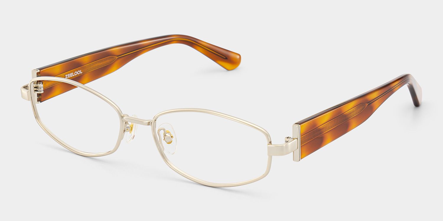 Dakota Lunettes en métal à motif tortue géométrique2