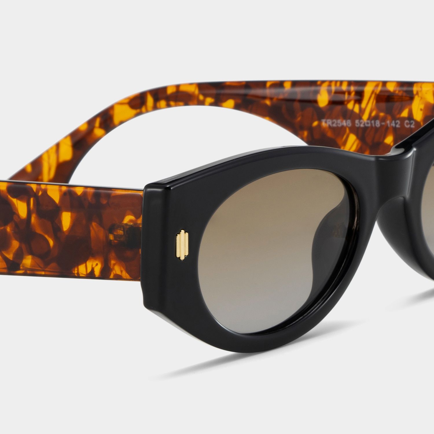 Reina Geometric Noir Lunettes de soleil pour Sublimer votre Visage | ZEELOOL FR4