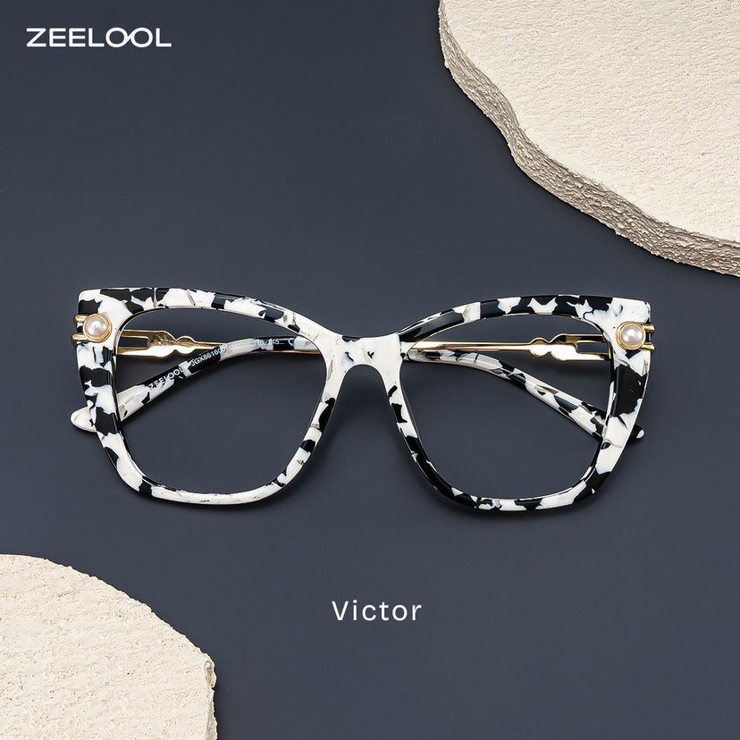 Victor Marbre Cat-eye lunettes