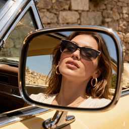 Krystle Noir-Marron Carré lunettes de soleil5