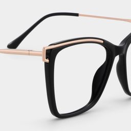 Krystle Noir Carré lunettes4