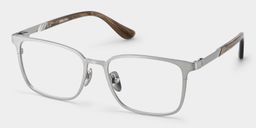 Aubrey Argent Rectangulaire lunettes3