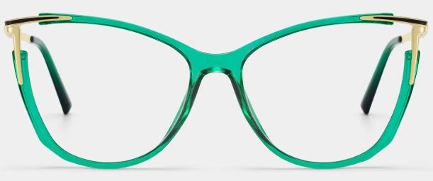 Yomary Vert Cat-eye lunettes