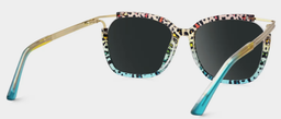 Sidibe Léopard Bleu Carré lunettes de soleil3