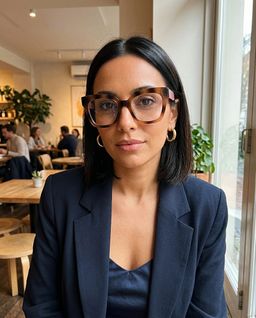 Malcolm Ambre brûlé Carré lunettes8