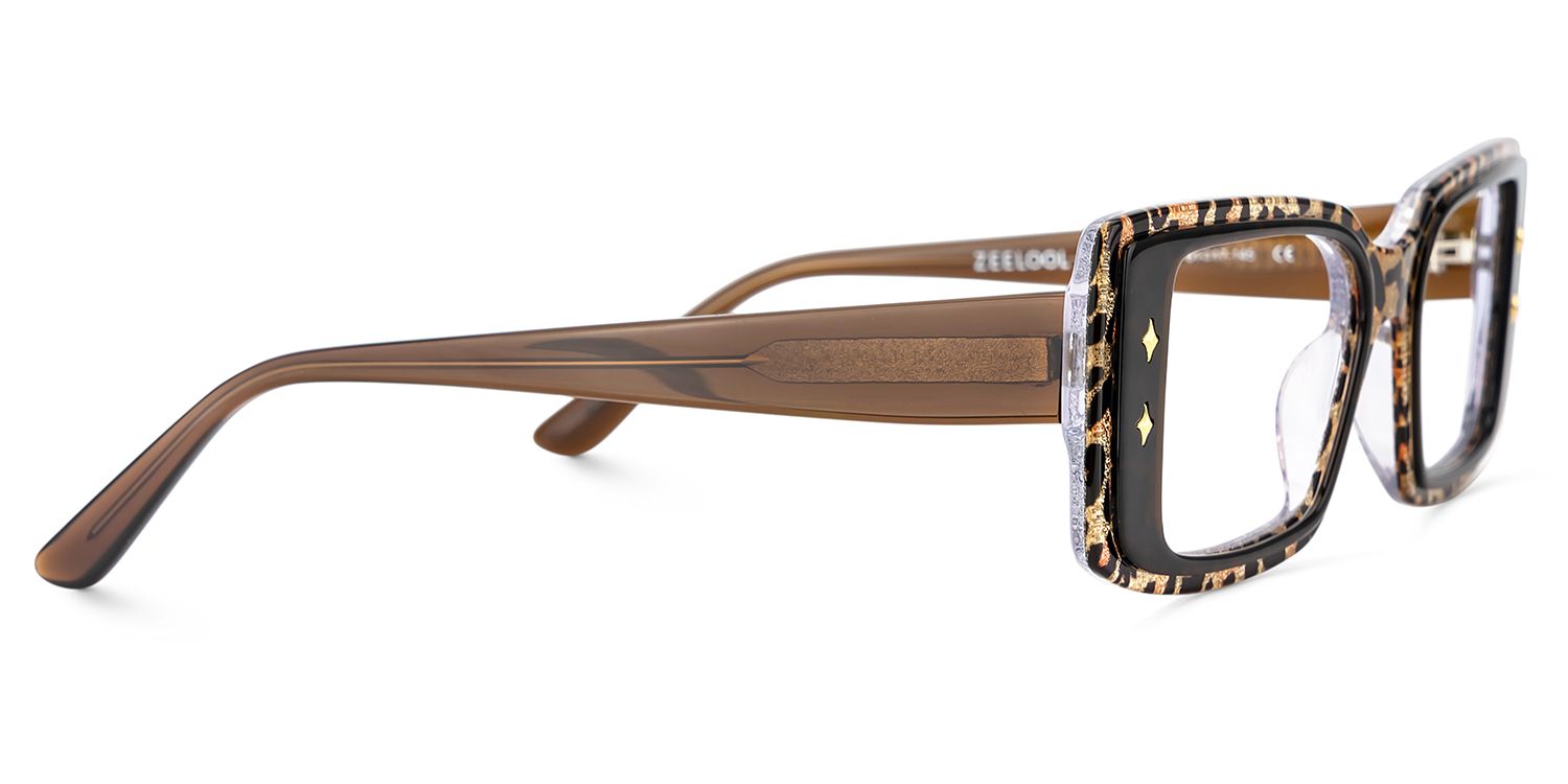 Gleam Rectangulaire Léopard Lunettes6