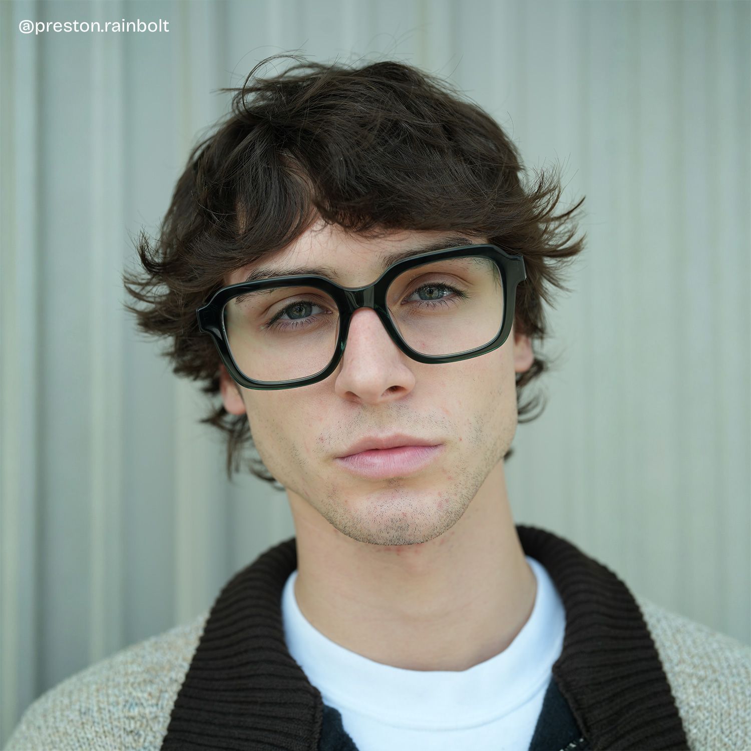 Montures de lunettes carrées vertes Parker pour femmes | ZEELOOL6