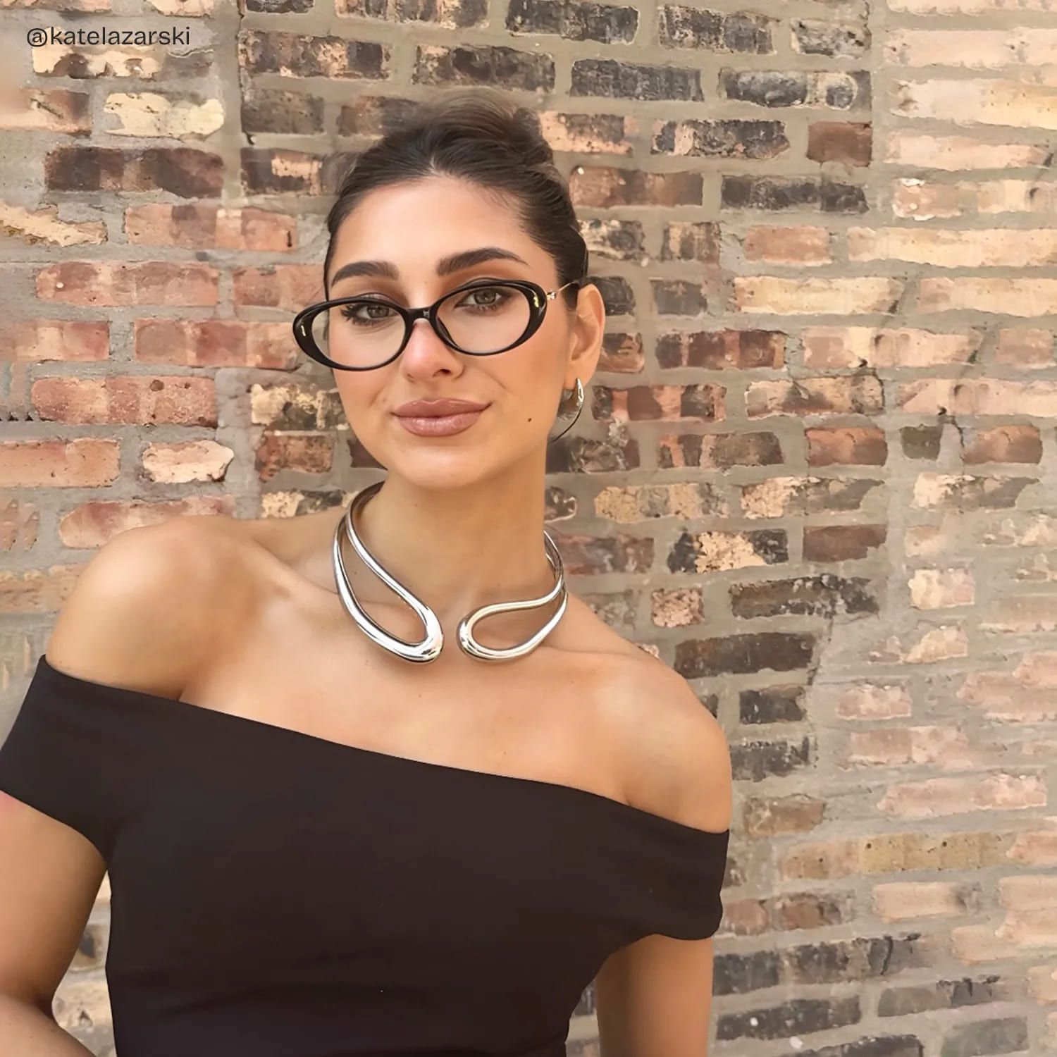 Lunettes ovales noires TR904