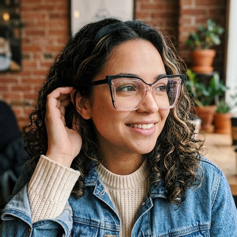 Twolla Beige Carré lunettes