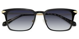 Chaney Noir Rectangulaire lunettes de soleil1