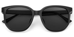 Mirage Noir Géométrique lunettes de soleil1