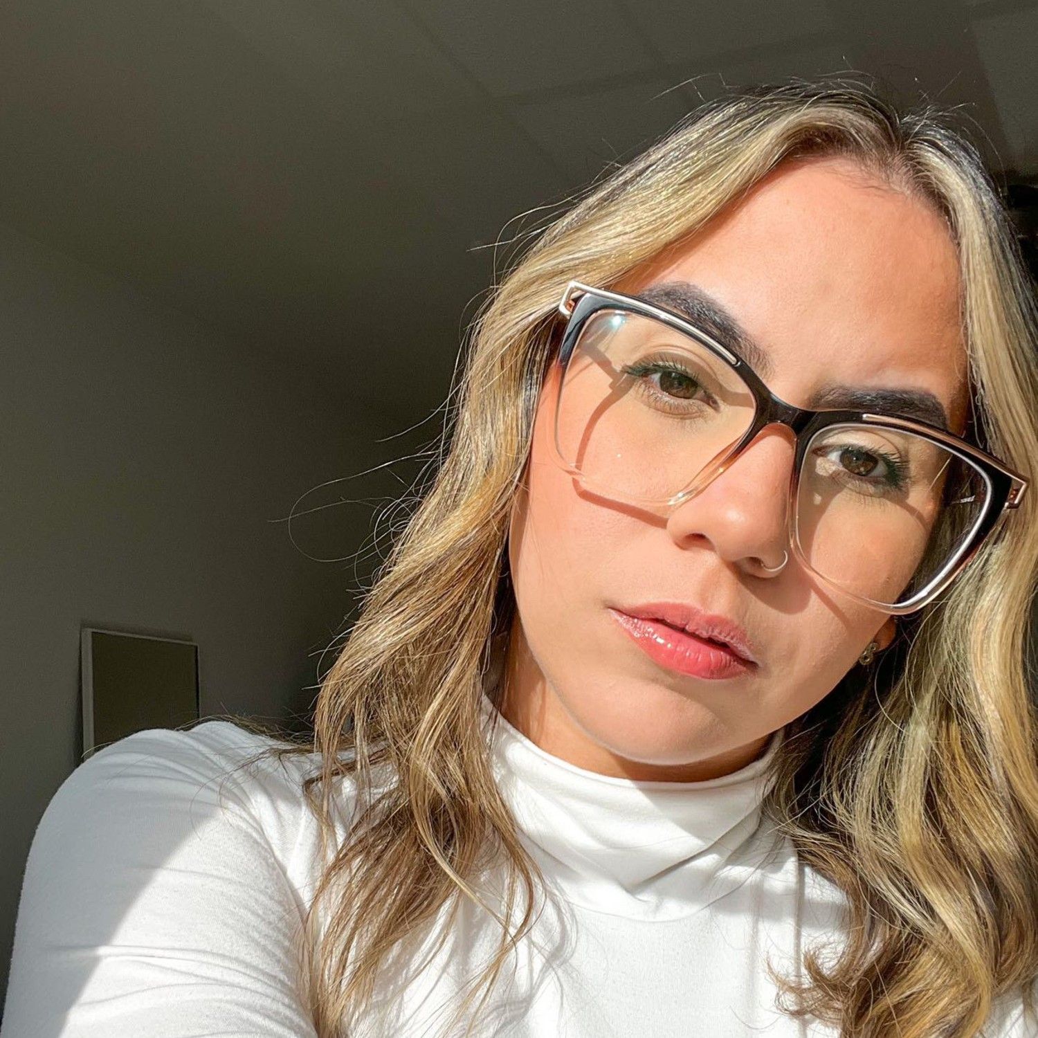 Krystle Noir-Marron Carré Lunettes8